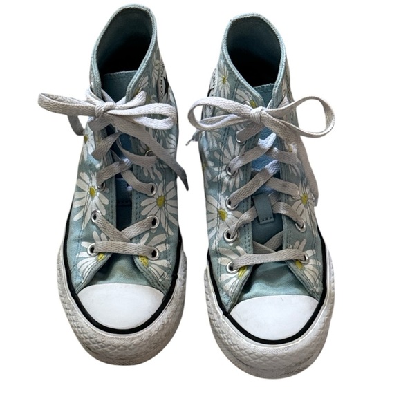 Converse All Star Chuck Taylor Lyft platform big kids high tops floral sneakers - Picture 3 of 13